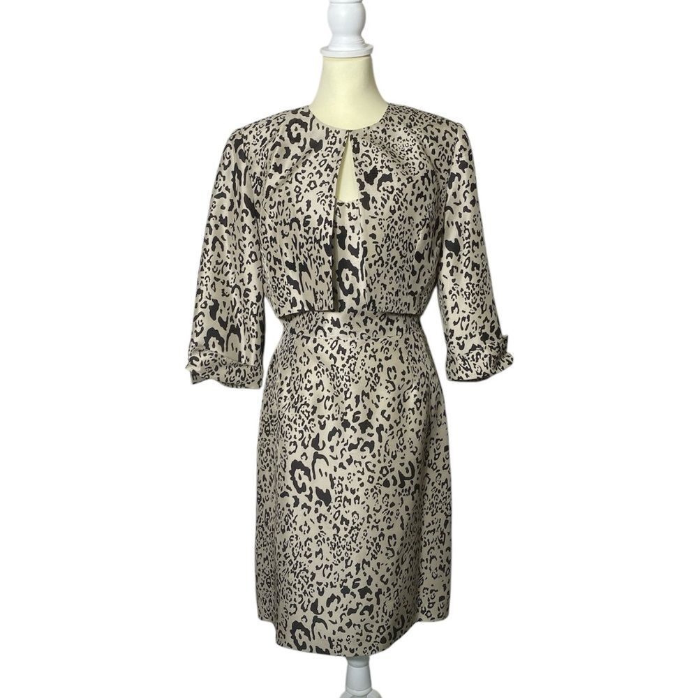 Vintage Michelle Antonelli 100% Silk Dress W/ Matching Jacket Women's Size 12